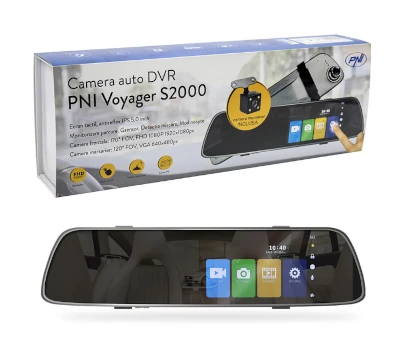 Camera auto DVR PNI Voyager S2000 Full HD incorporata in oglinda retrovizoare